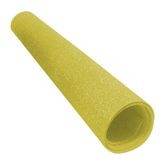 Foamy Diamantina Amarillo Canario 43 x 55 cm Matiz Rollo Megafumi