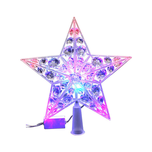 Luz Navideña 10L Led Estrella Diamante para Árbol Multicolor