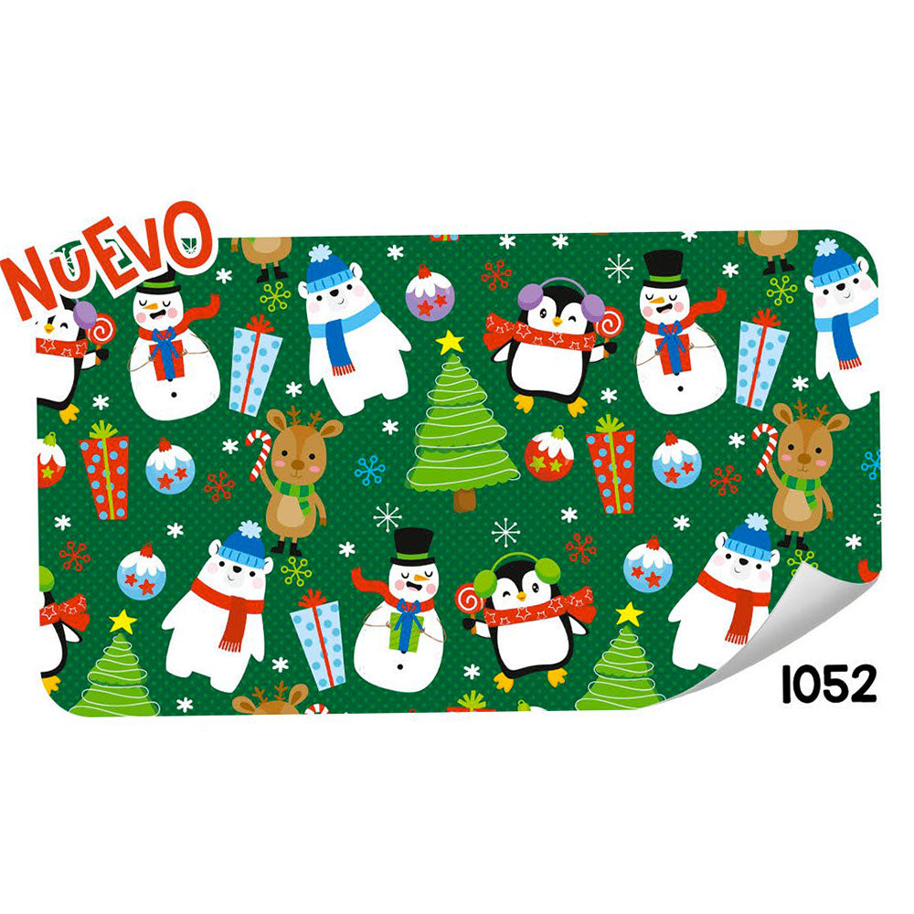 Papel de Regalo Navideño Reno Muñeco De Nieve Pino 70 grs 25 piezas Creear