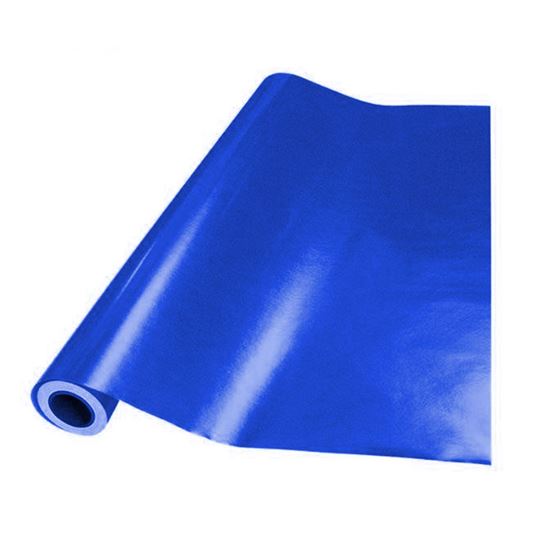 Papel Metalizado Liso Brillante Azul Rollo 25 mts