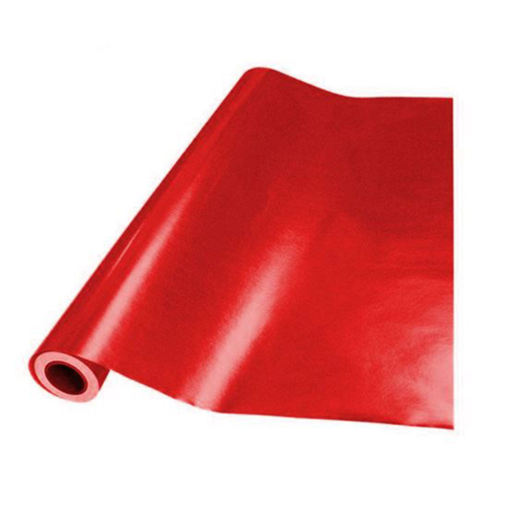 Papel Metalizado Brillante Rojo Rollo 25 mts Navi Plastic