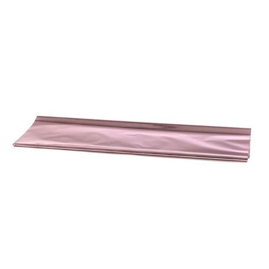 Papel Metalizado Liso Brillante Rosa Bebe Rollo 25 mts Naviplastic