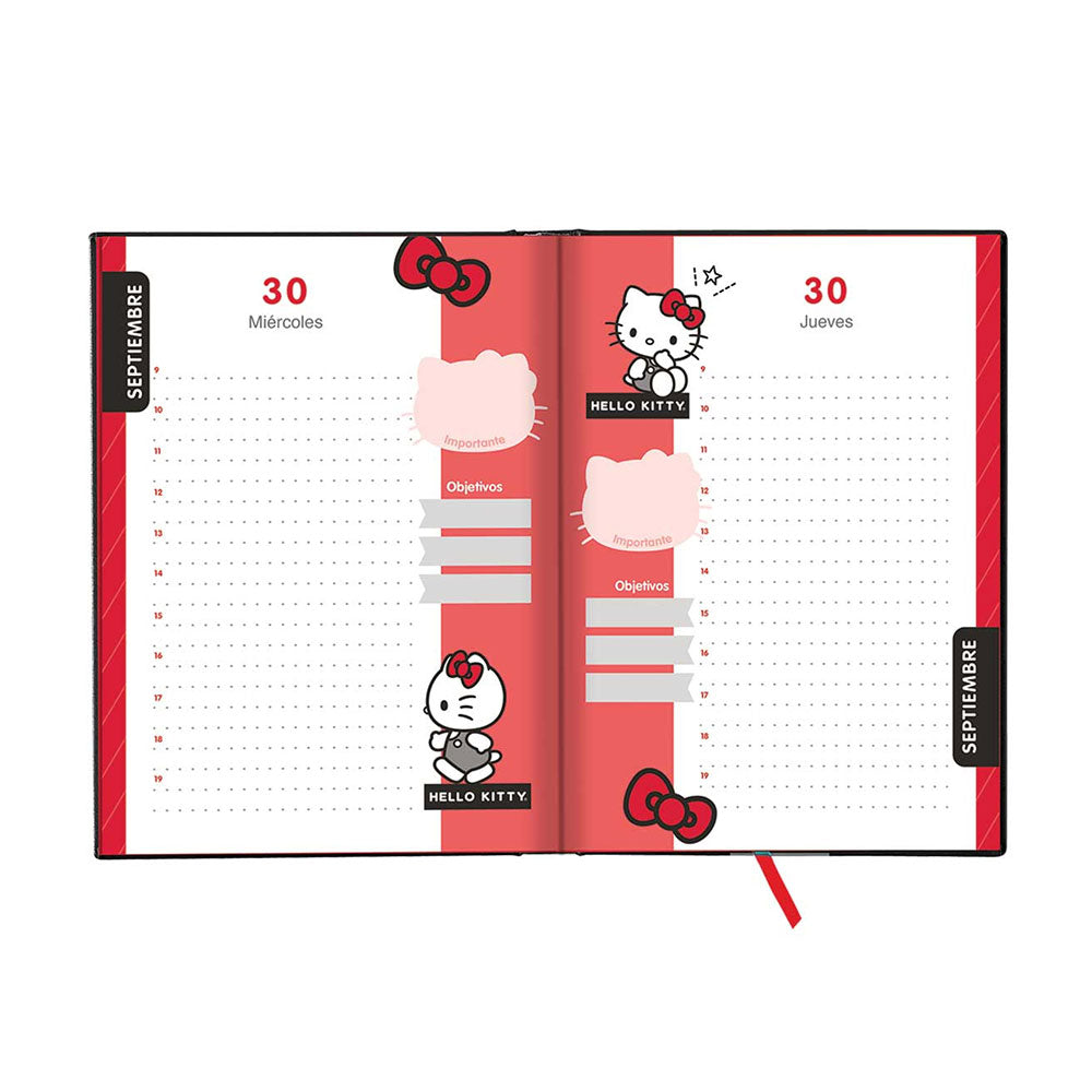 Agenda 2025 Diaria Hello Kitty con Stickers