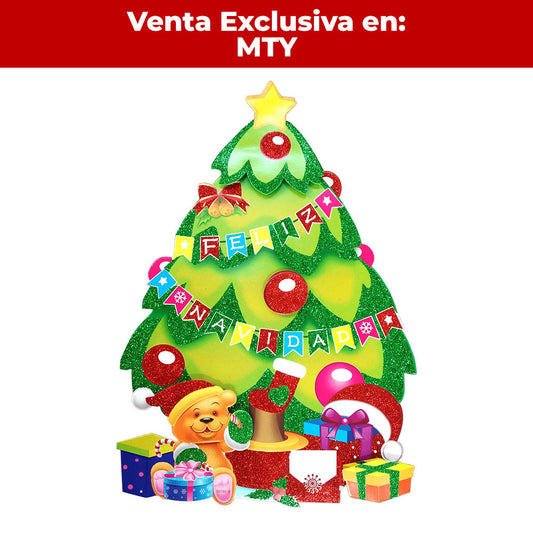 Adorno de Navidad Cartón Árbol Feliz Navidad 67 x 40 cm Itrade