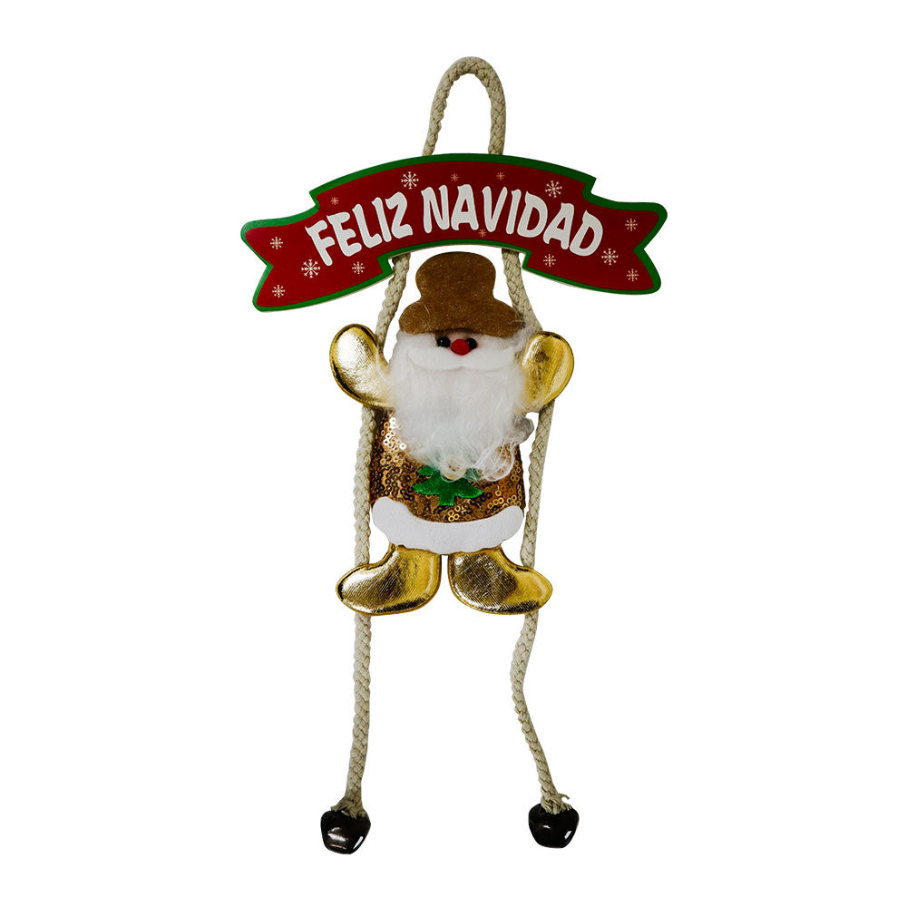 Adorno Navideño Colgante Muñeco de Nieve Dorado Itrade