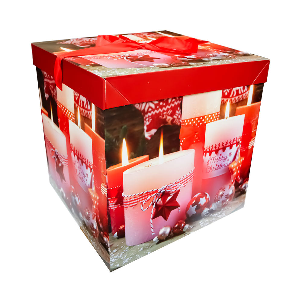 Caja de Regalo Navideña Roja 30 x 30 x 30 cm Varios Modelos Itrade