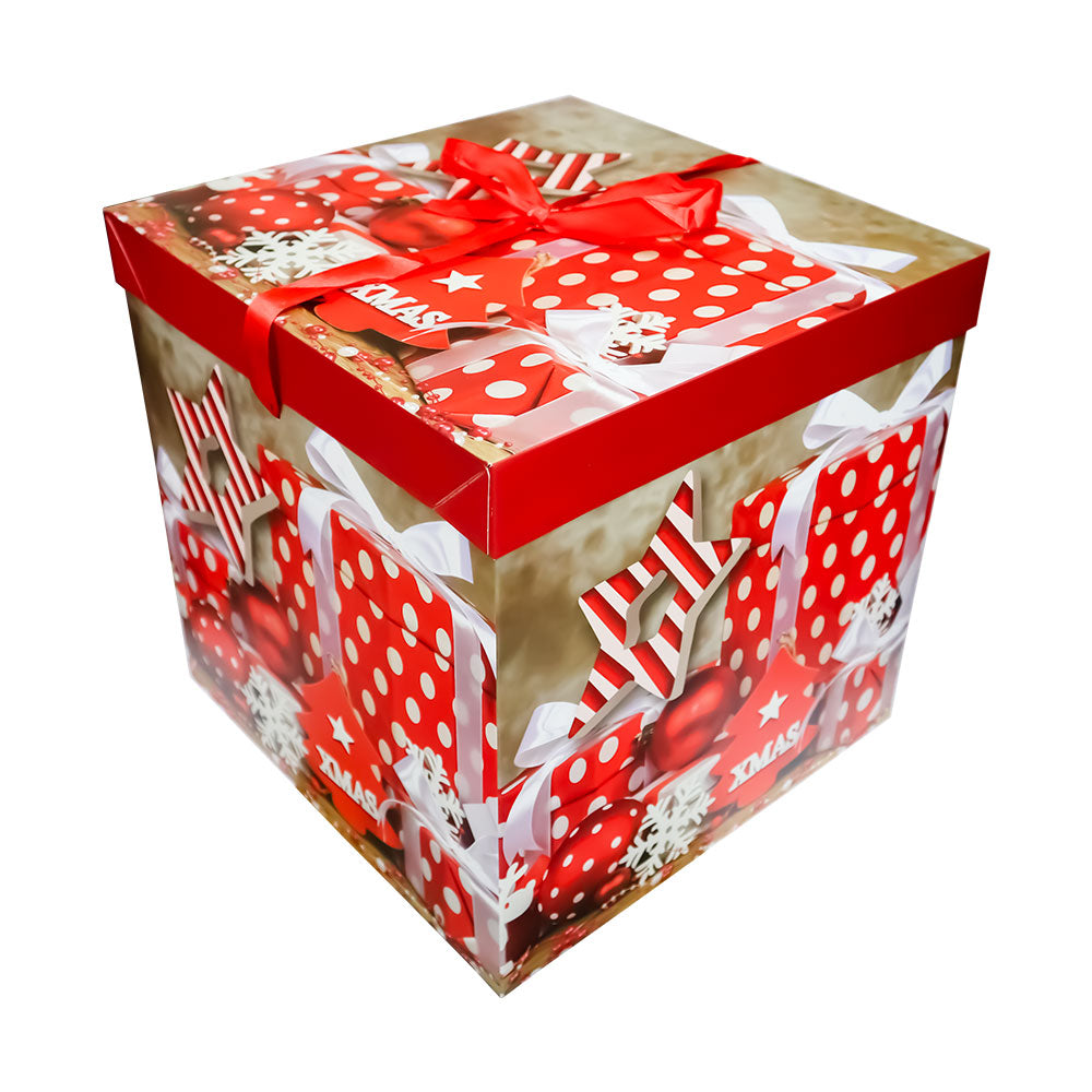 Caja de Regalo Navideña Roja 30 x 30 x 30 cm Varios Modelos Itrade