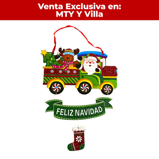 Adorno de Navidad Fomi Tren C/Santa 36 x 46 cm Itrade