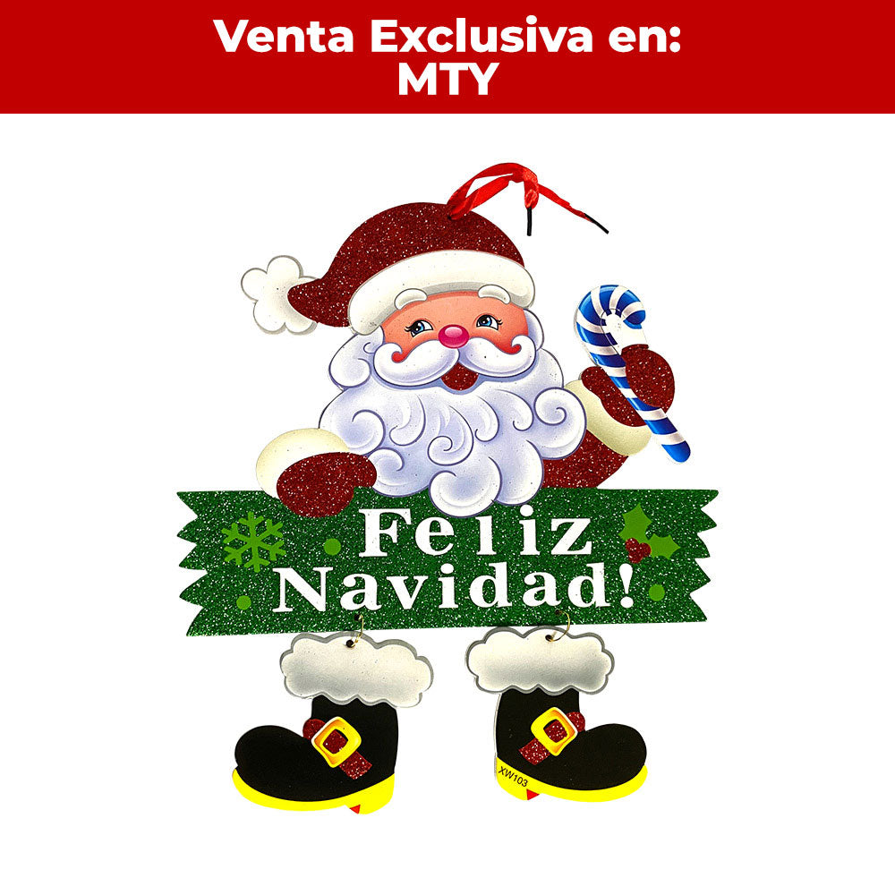 Adorno de Navidad Fomi Santa Feliz Navidad 32.5 x 36.5 cm Itrade