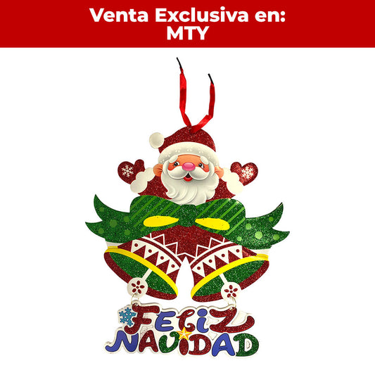 Adorno de Navidad Fomi Santa C/Campanas 31.5 x 36 cm Itrade