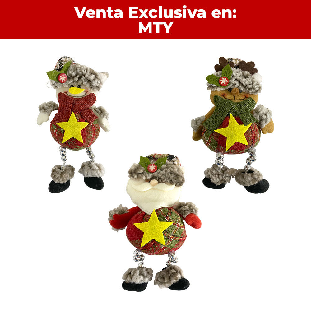 Adorno de Navidad Colgante Personajes C/Estrella 10 x 21 cm Itrade