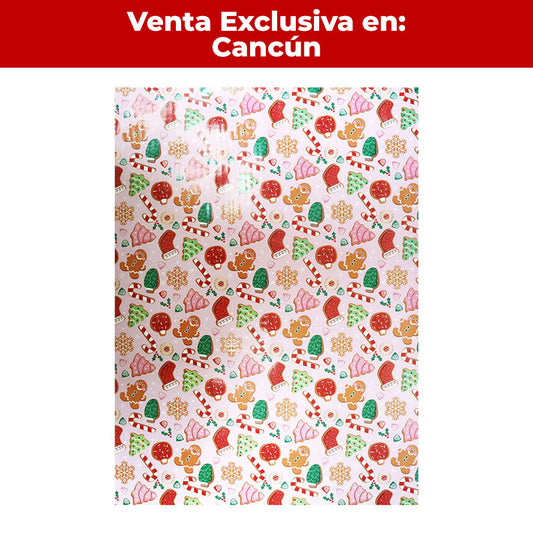 Papel de Regalo Navideño #2 75 x 51 cm 80 grs 10 pzas Itrade