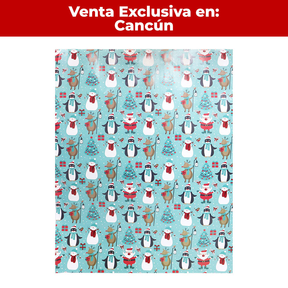 Papel de Regalo Navideño #5 75 x 51 cm 80 grs Itrade (Paq. 10 pzas)