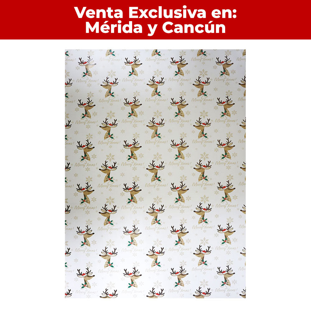 Papel de Regalo Navideño #9 75 x 51 cm 80 grs Itrade (Paq. 10 pzas)