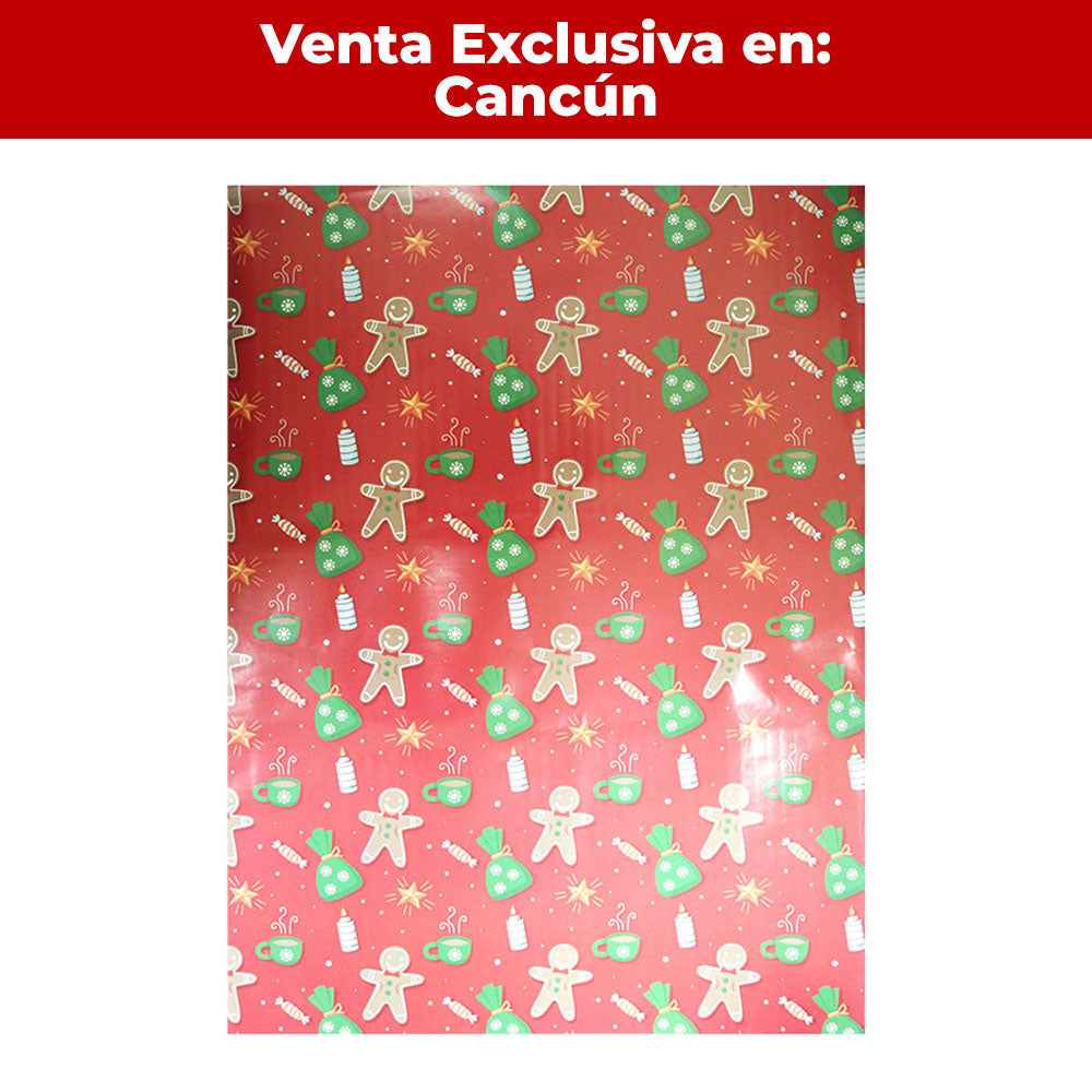 Papel de Regalo Navideño #12 75 x 51 cm 80 grs Itrade (Paq. 10 pzas)